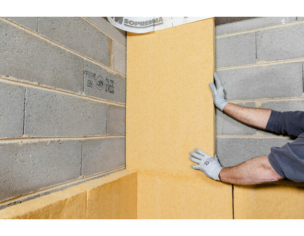 Lot de 10 panneaux fibre de bois L. 1,22 x l. 0,575 m Ép. 40 mm - Soprema - Brico Dépôt