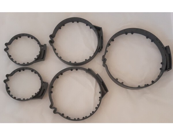 Kit de 5 colliers VMC noirs 2 x Ø 80, 2 x Ø 125 et 1 x Ø 160 - Aldes - Brico Dépôt