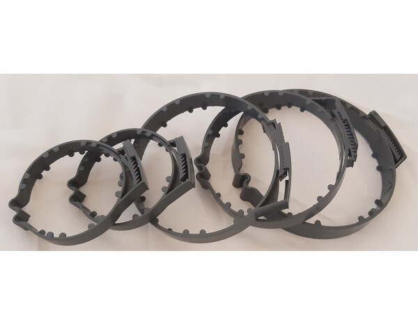 Kit de 5 colliers VMC noirs 2 x Ø 80, 2 x Ø 125 et 1 x Ø 160 - Aldes - Brico Dépôt