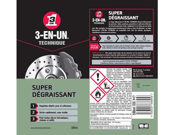 3-en-un technique super dégraissant 500 ml - 3-EN-UN - Brico Dépôt