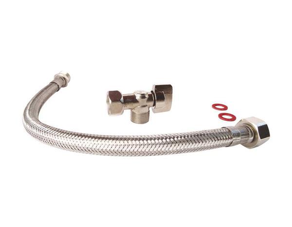 Kit de raccordement WC avec un robinet de WC, un flexible, 2 joints - Somatherm - Brico Dépôt