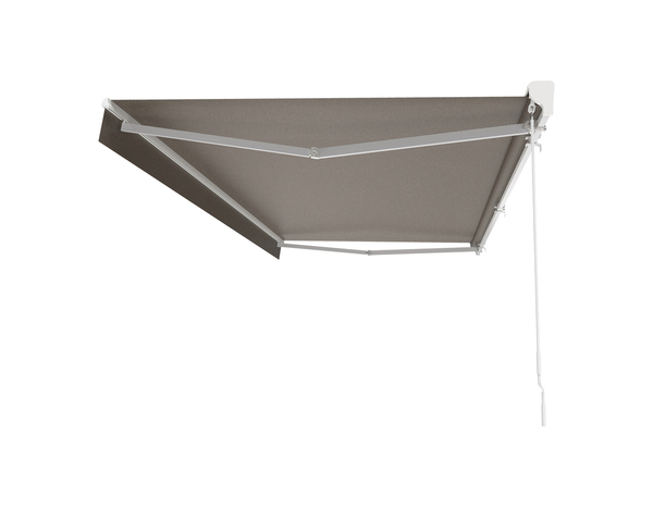 Store banne manivelle avec semi cassette 4 x 3 m Taupe - Marque BLOOMA - Brico Dépôt