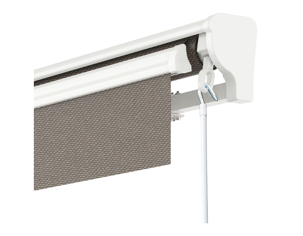 Store banne manivelle avec cassette 5 x 3 m Taupe - Marque BLOOMA - Brico Dépôt