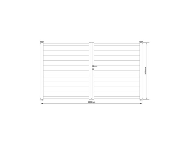 Portail aluminium battant Rivera 3m - Brico Dépôt