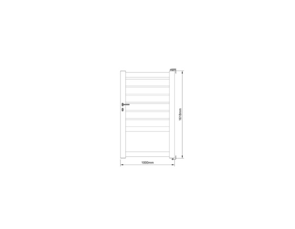 Portillon aluminium "cortes" gris - l. 1 m - Brico Dépôt