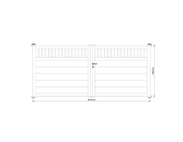 Portail battant aluminium "sillano" gris - l. 3,5 m - Brico Dépôt