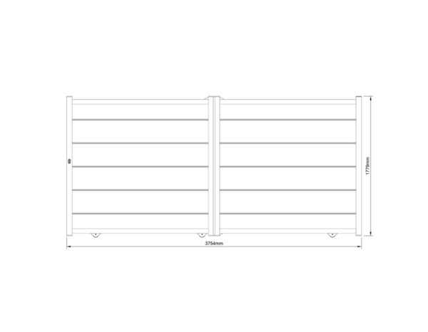 Portail coulissant aluminium gris anthracite "Aracaju" - L. 3,75 x H. 1,76 m - Brico Dépôt