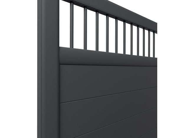 Portail battant aluminium "sillano" gris - l. 3 m - Brico Dépôt
