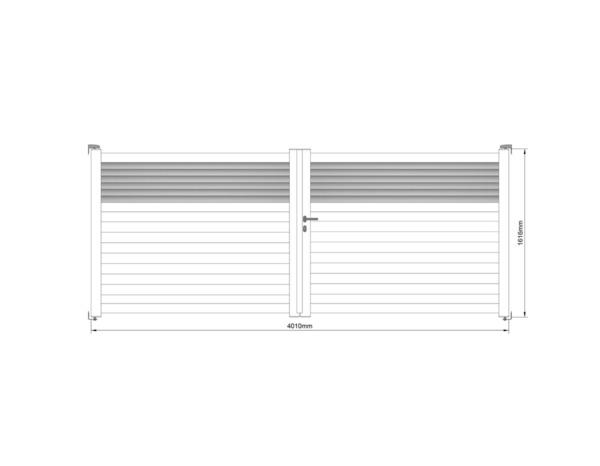 Portail aluminium battant gris anthracite "Vento" - L. 4 x H. 1,60 m - Brico Dépôt