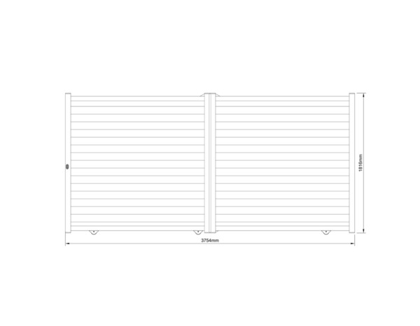 Portail coulissant aluminium gris anthracite "Santos" - L. 3,75 x H. 1,80 m - Brico Dépôt