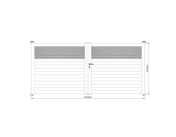 Portail aluminium battant gris anthracite "Vento" - L. 3,50 m x H. 1,60 m - Brico Dépôt