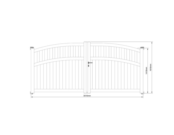 Portail aluminium battant gris anthracite "Lugo" - L. 3,50 x H. 1,60 m - Brico Dépôt