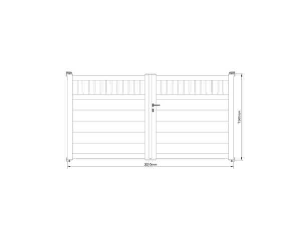 Portail battant aluminium "sillano" gris - l. 3 m - Brico Dépôt