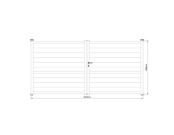 Portail aluminium battant Rivera 3,5m - Brico Dépôt