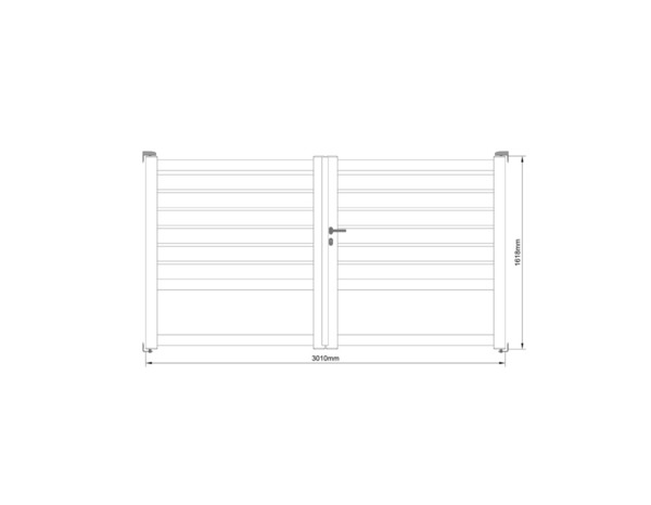 Portail battant aluminium "cortes" gris - 3 m - Brico Dépôt