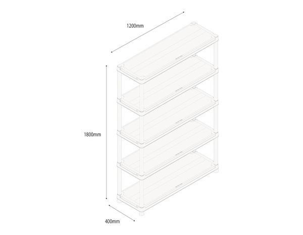 Etagère résine H.180 x L.120 x P.40 cm - Brico Dépôt