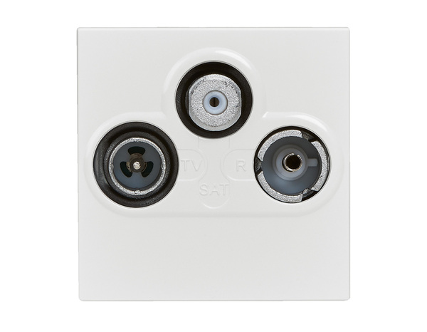 Prise TV/FM/SAT 2 modules cable coaxial "Mosaic" - Legrand - Brico Dépôt