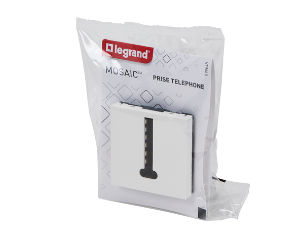 Prise téléphone en T 2 modules "Mosaic" - Legrand - Brico Dépôt