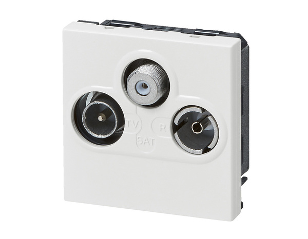 Prise TV/FM/SAT 2 modules cable coaxial "Mosaic" - Legrand - Brico Dépôt