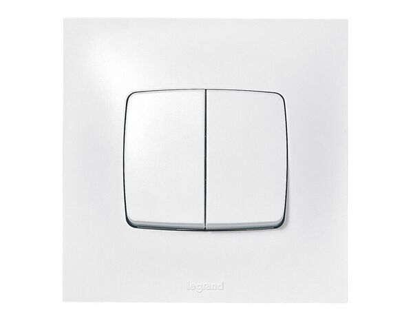 Interrupteur double va-et-vient blanc "Neptune" - Legrand - Brico Dépôt