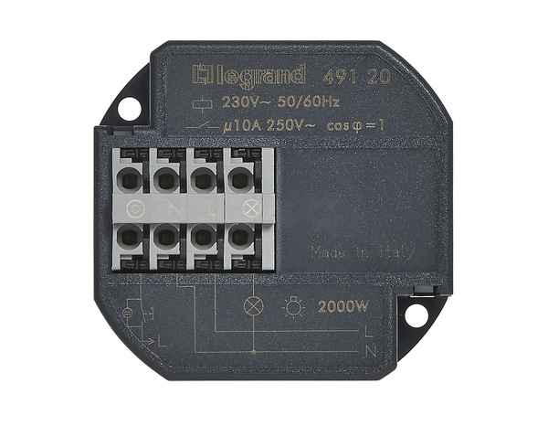 Télérupteur unipolaire silencieux 230V~ - 10A - à encastrer - Legrand - Brico Dépôt