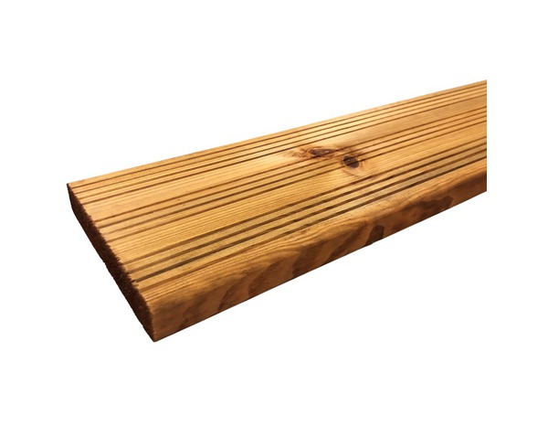 Lame de terrasse "Lemhi" pin brun L. 2,4 m x l. 14,4 x EP. 2,7 cm - Marque BLOOMA - Brico Dépôt