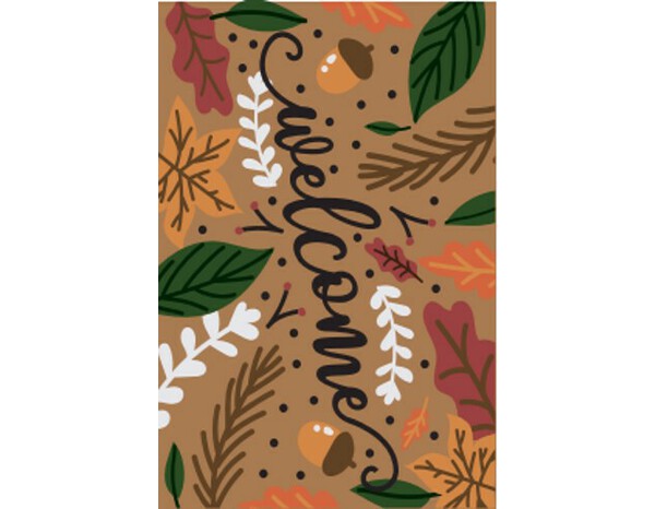 Tapis intérieur ou extérieur abrité "Coco" marron, vert - 38x58 cm  - Brico Dépôt