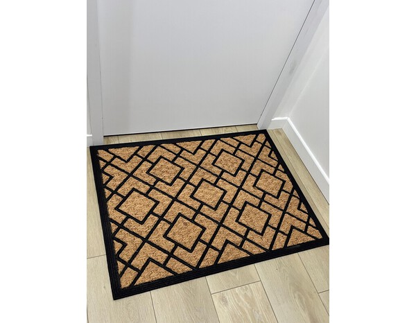 Tapis intérieur ou extérieur abrité "Panama coco" beige - 60x80 cm  - Brico Dépôt
