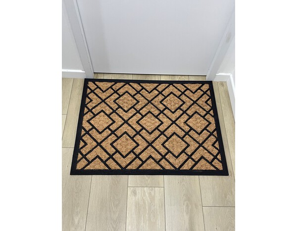 Tapis intérieur ou extérieur abrité "Panama coco" beige - 60x80 cm  - Brico Dépôt