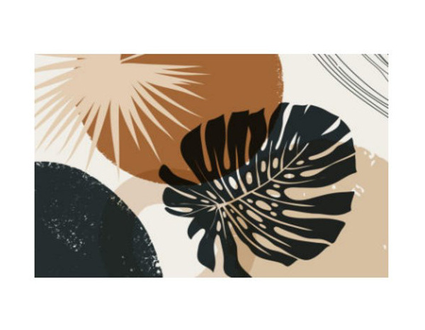 Tapis intérieur de propreté "Feuille" beige et vert - 40 x 60 cm - Brico Dépôt