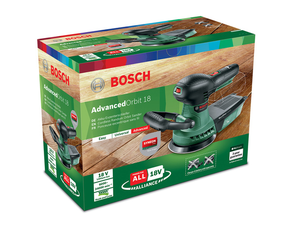 Ponceuse excentrique AdvancedOrbit 18 V sans batterie - Bosch - Brico Dépôt