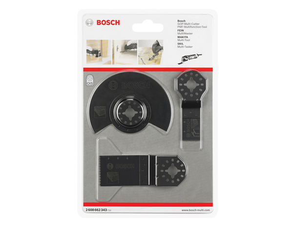 Kit 3 lames Starlock spécial bois sciage bois & Métal - Bosch - Brico Dépôt