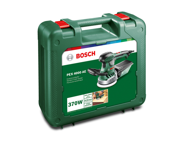 Ponceuse excentrique PEX 4000 AE + 25 abrasifs - 350 W - Bosch - Brico Dépôt