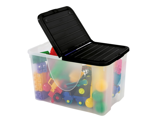 Boîte de rangement avec couvercle 58L - Brico Dépôt