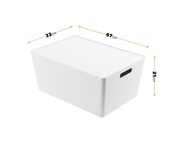 Boîte blanche avec couvercle 22L - Brico Dépôt