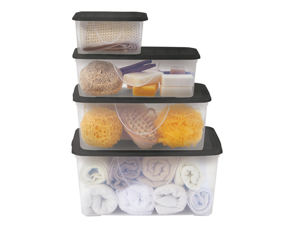 Boîte de rangement avec couvercle 27L - Brico Dépôt