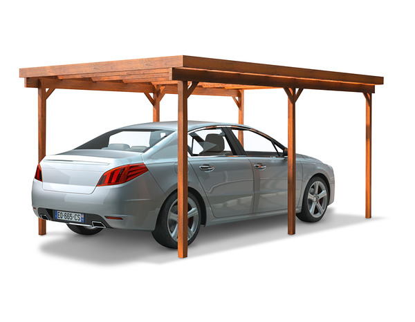 Carport 3 m x 5 m – Structure en Pin traité autoclave - Brico Dépôt