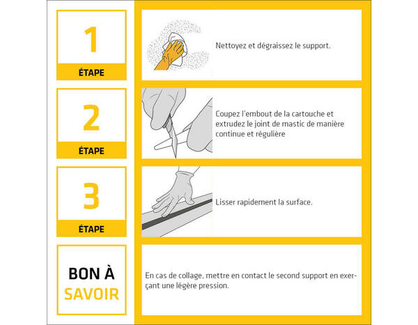 Mastic colle transparent - cartouche 290 ml - Sika - Brico Dépôt