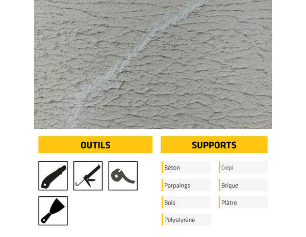 Mastic granuleux Sikaseal 186 effet crépi blanc - 300 ml - Sika - Brico Dépôt