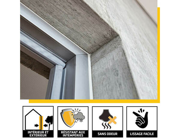 Mastic silicone Sikaseal menuiserie neutre universel anthracite - 300 ml - Sika - Brico Dépôt