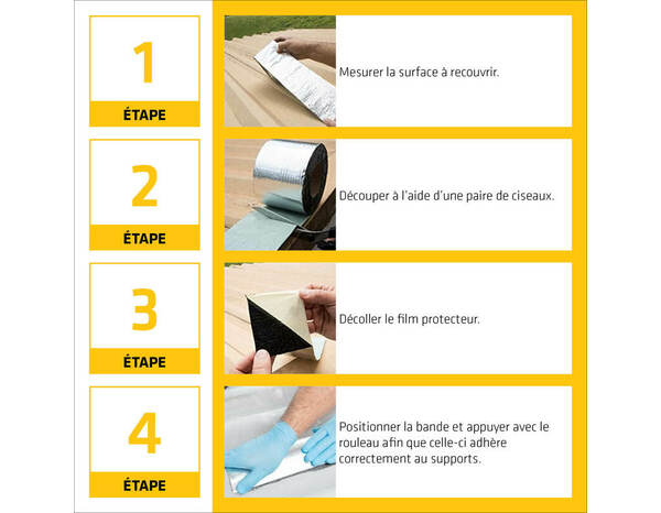 Bande d'étanchéité grise tous supports 10 m x 150 mm - Sika - Brico Dépôt
