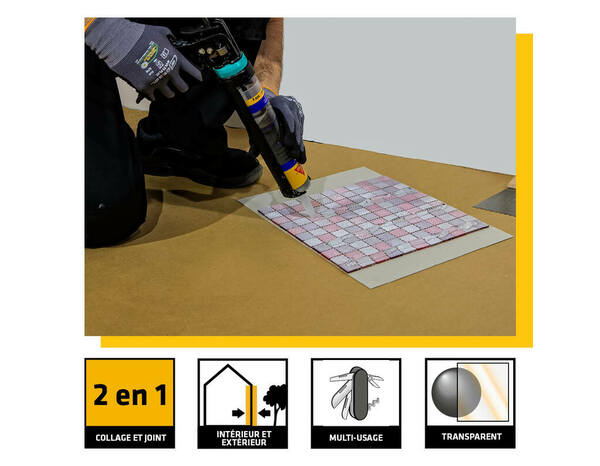 Mastic colle transparent - cartouche 290 ml - Sika - Brico Dépôt