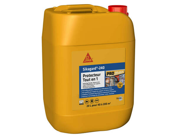 Protection hydrofuge tout en 1 - Bidon 20L - Sika - Brico Dépôt