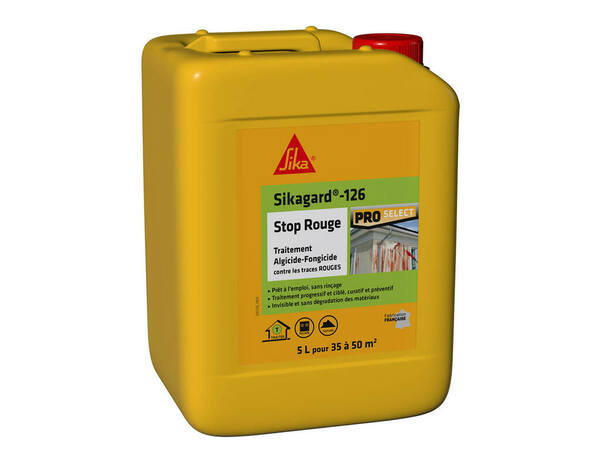 Traitement anti-trace rouge façade Sika Stop red - bidon 5 L - Sika - Brico Dépôt