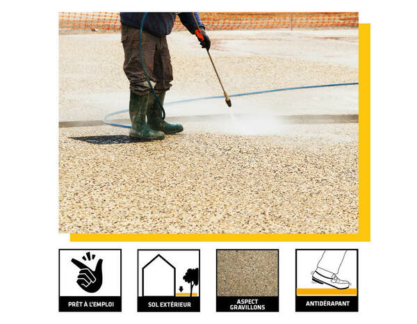 Désactivant 4-6 de surface, effet "gravillons lavés" - bidon de 5 L - Sika - Brico Dépôt