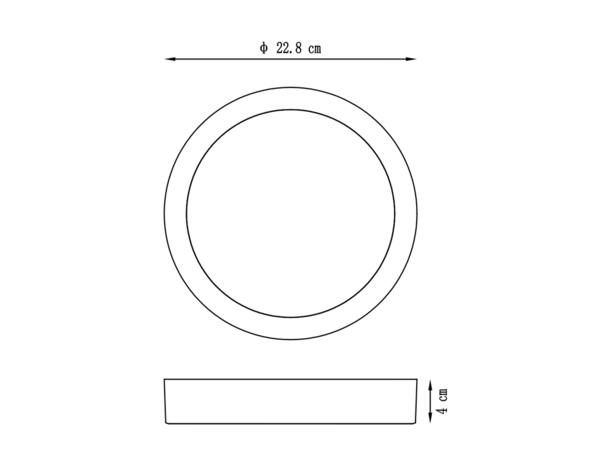 Plafonnier D. 22,8 cm blanc 3000K - Brico Dépôt