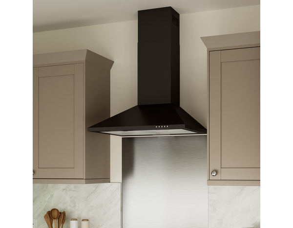 Hotte de cuisine cheminée noir - 60 cm - Brico Dépôt