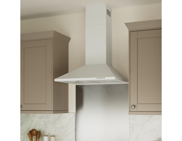 Hotte de cuisine cheminée blanc - 60 cm - Brico Dépôt