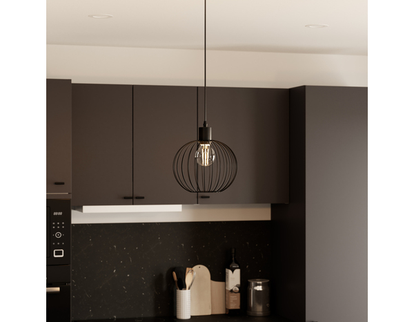 Suspension métal noir mat E27 D. 25 CM "EDICIAS" - Cooke and Lewis - Brico Dépôt