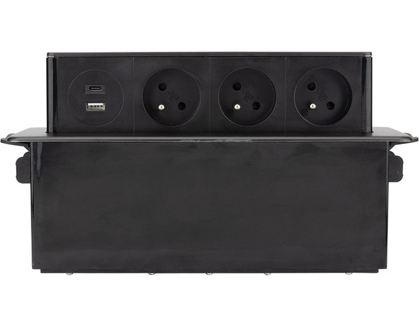 Bloc horizontal 3x16A + USB + Quickcharge - Otio - Brico Dépôt